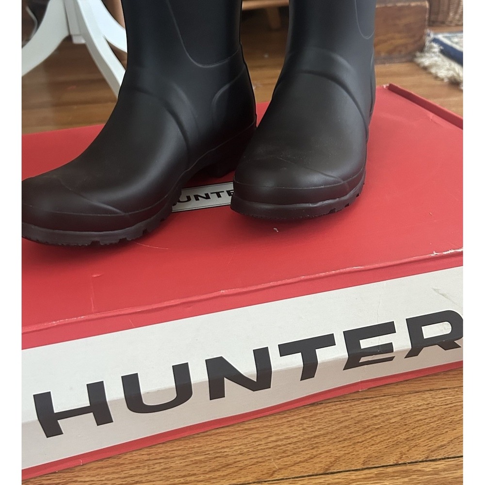 Hunter Boots Original Tall Waterproof Rain Boots Black Women's Size 8 - Picture 13 of 14